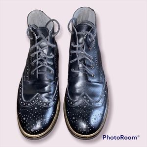 Black Leather Chukka Boots Size 8.5